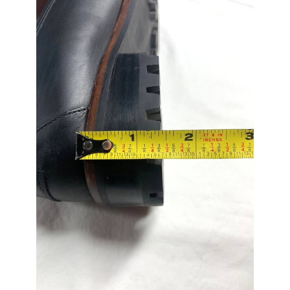 Madewell The Corinne Lugsole Loafer Black Leather Womens 9.5 Shoes Chunky Flats - Picture 8 of 9